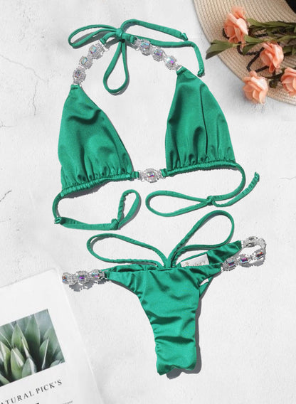 Shanel Triangle Top & Tango Bottom - Green-7