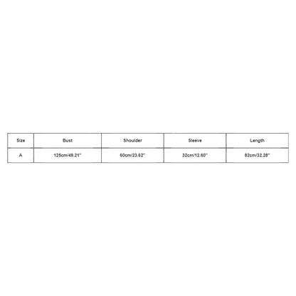 thew size chart shows the  bikini-lov-breezy-summer-cover-up