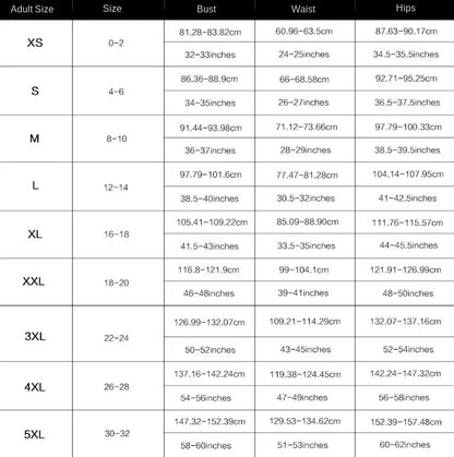 size chart shows the push-up bikini set with padded top     