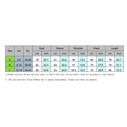 the size chart shows the  sheer-glow-mini-dress