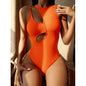 Solid color summer swimwear – front view of swimsuit