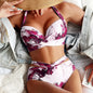 Close-up of high-waist bandage shorts in Women's Summer Breeze Bikini Set