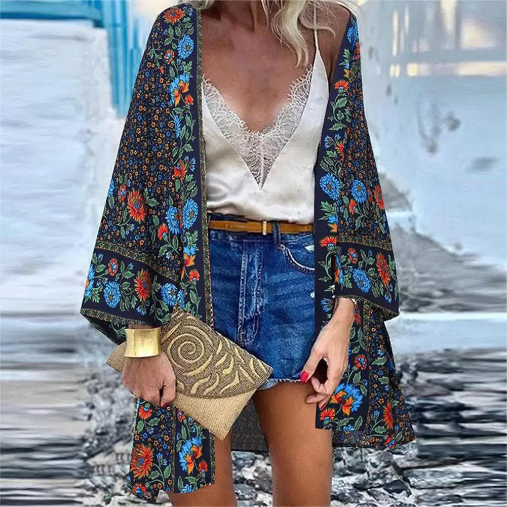 Women's Sunlit Sheer Cardigan Cover-Up with flowy design