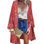 Sunlit Sheer Cardigan Cover-Up styled over a bikini for beach elegance