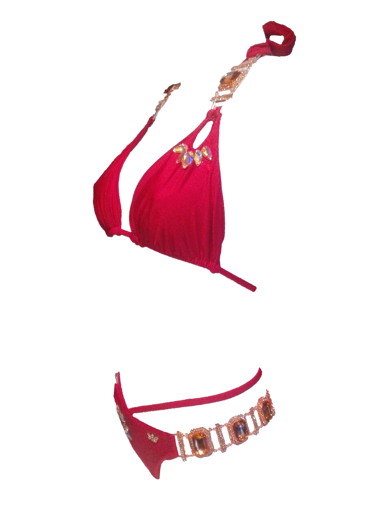 Hollywood Halter Top & Skimpy Bottom - Red-2