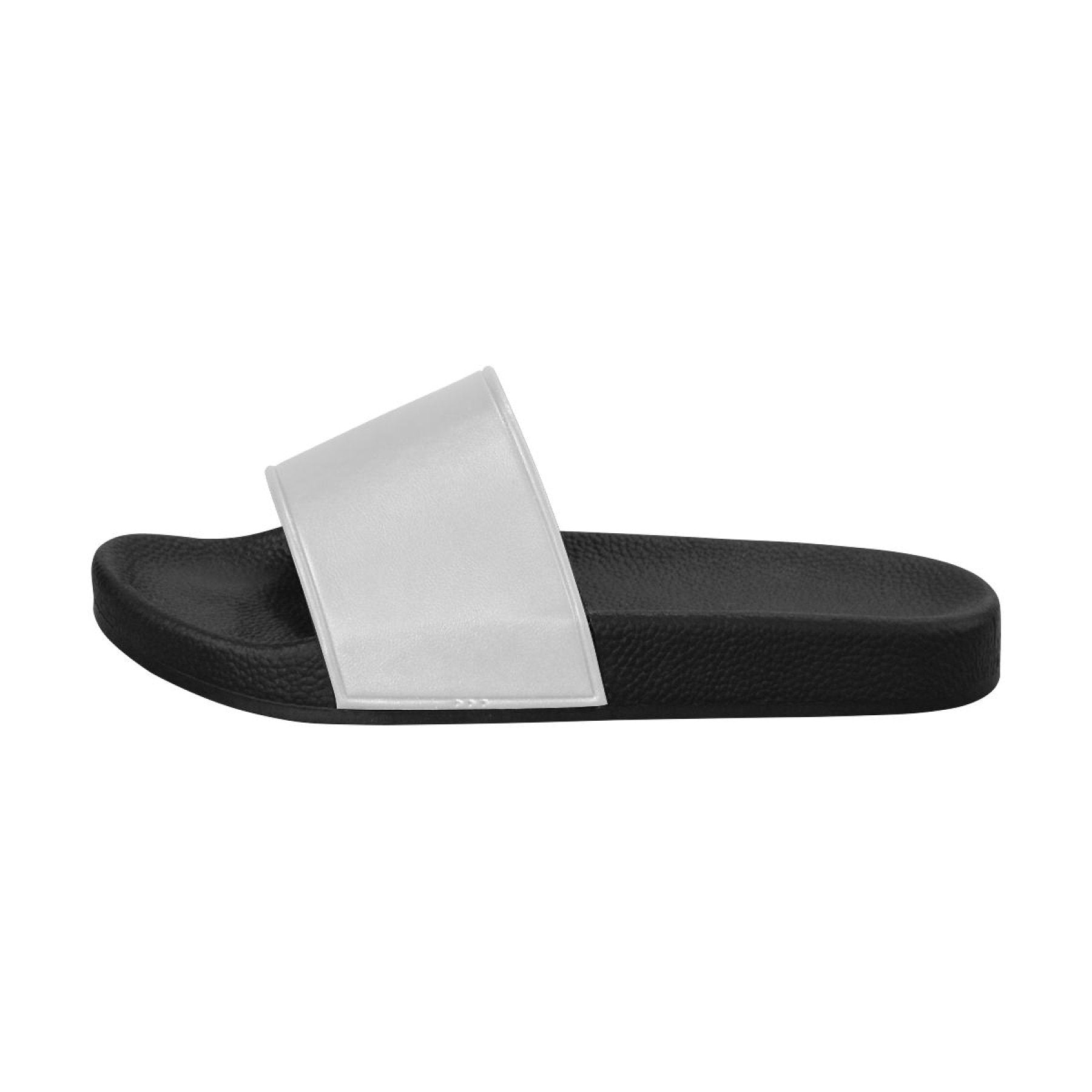 Womens Slides, Flip Flop Sandals, Light Gray-1