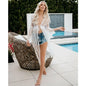  Women’s lace crochet beach dress kaftan cover-up