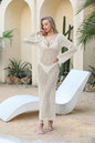 Women’s maxi mesh knit swimsuit cover-up dress