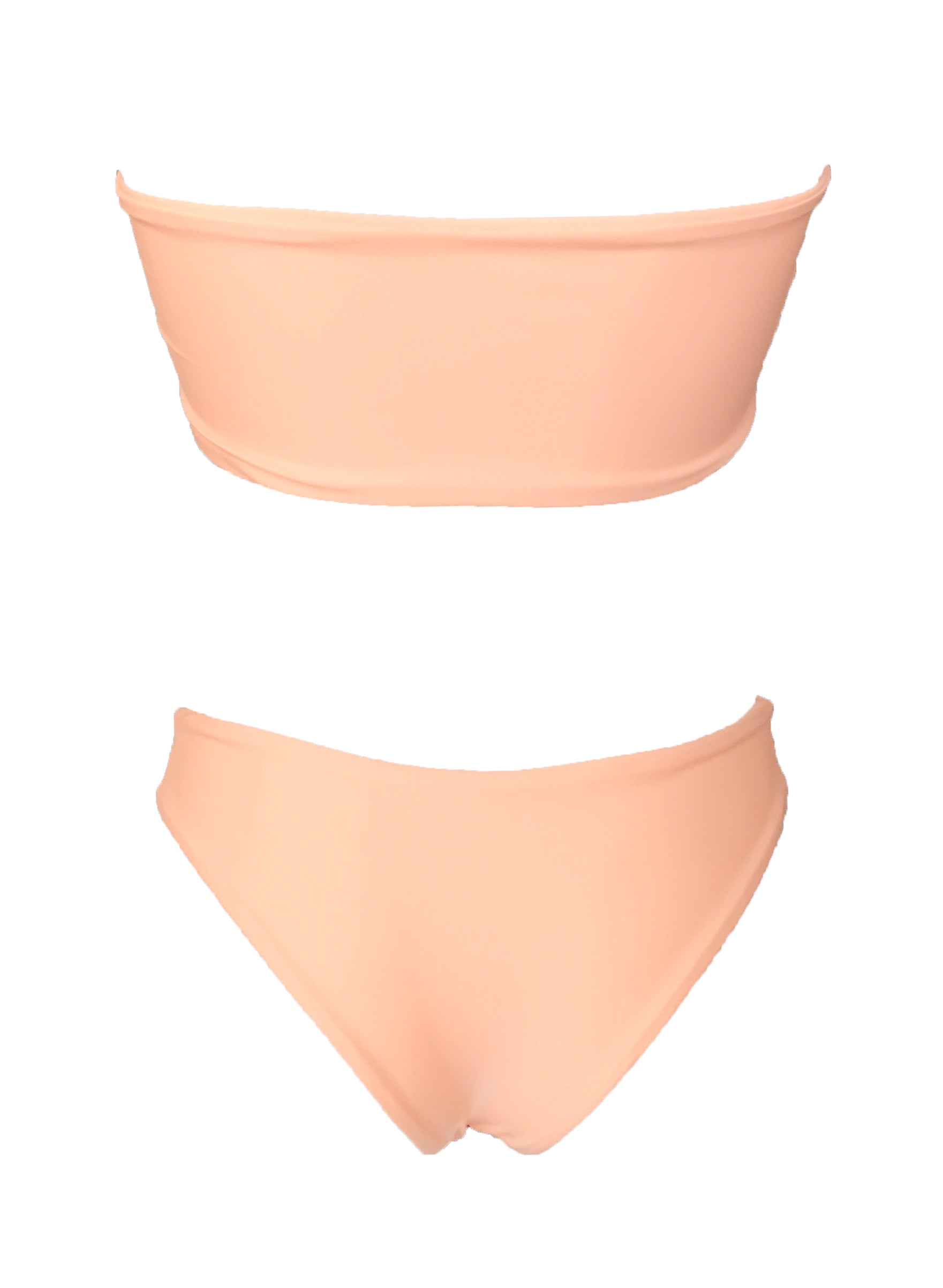 Zoey Bandeau Top & Classic Bottom - Peach-7