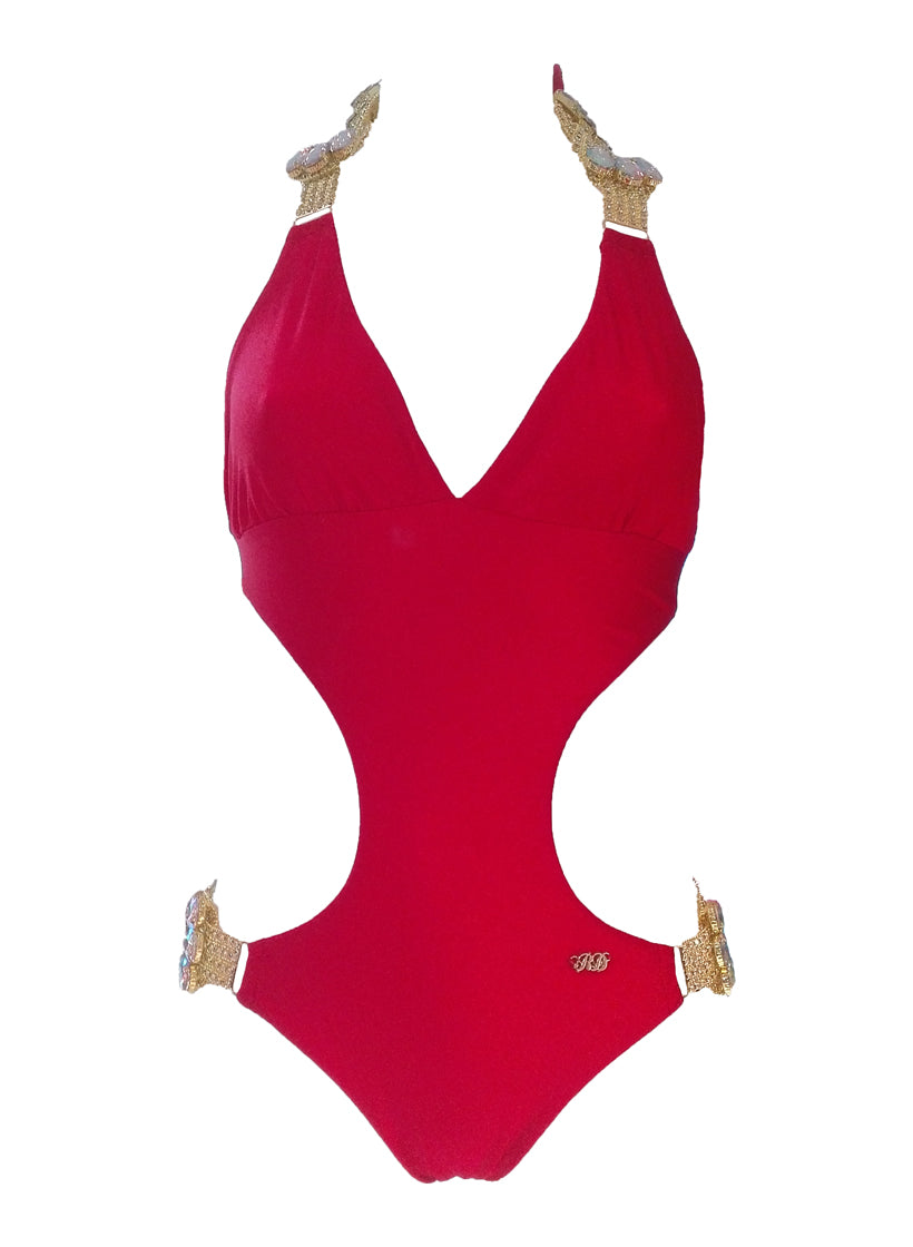 Emma One-Piece Swimsuit in Radiant Red – Bold Allure by BikiniLov