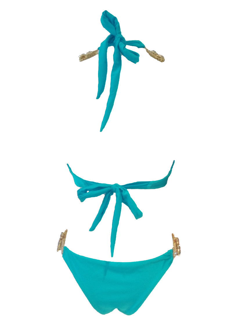 Emma One-Piece Swimsuit in Turquoise – Ocean's Embrace by BikiniLov