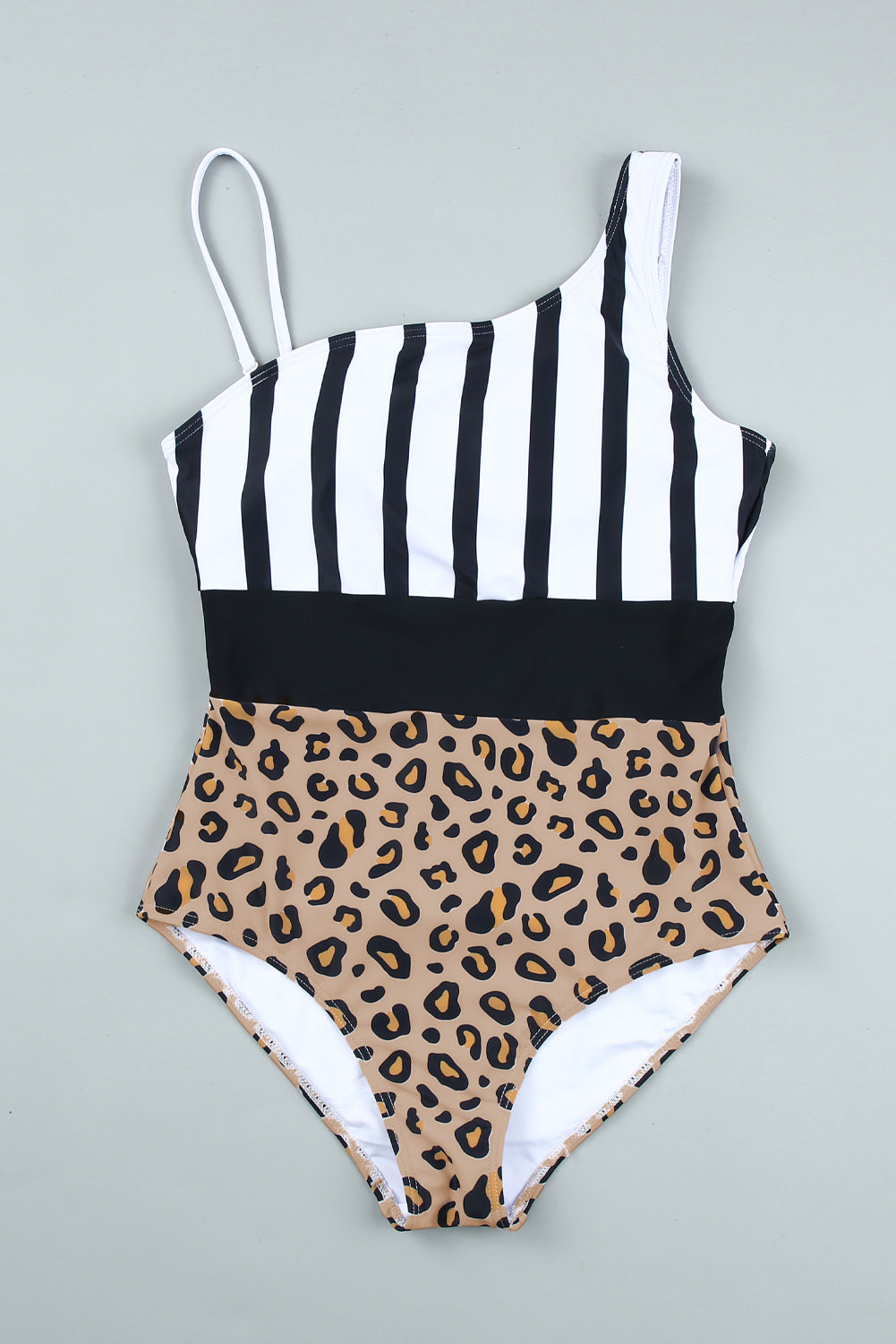 Leopard & Stripes One-Piece Swimwear-9