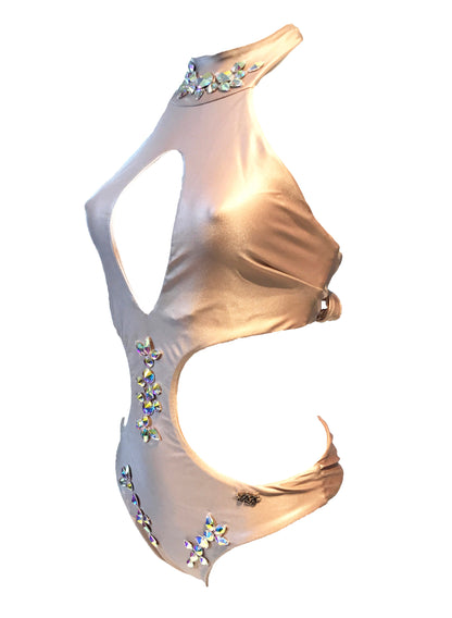 Malibu Rhinestone One Piece Swimsuit – Gold Glamour by BikiniLov