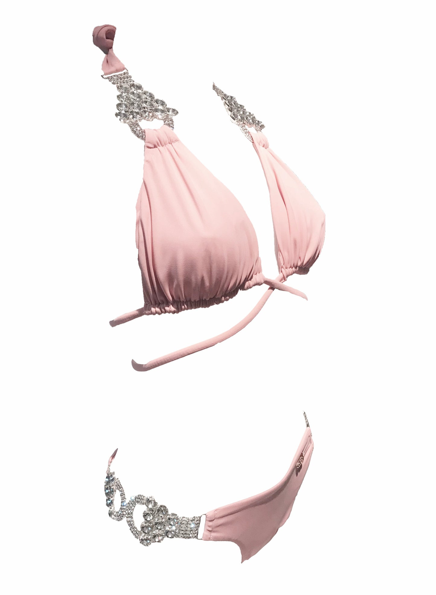 Nicole Halter Top & Skimpy Bottom - Powder Pink