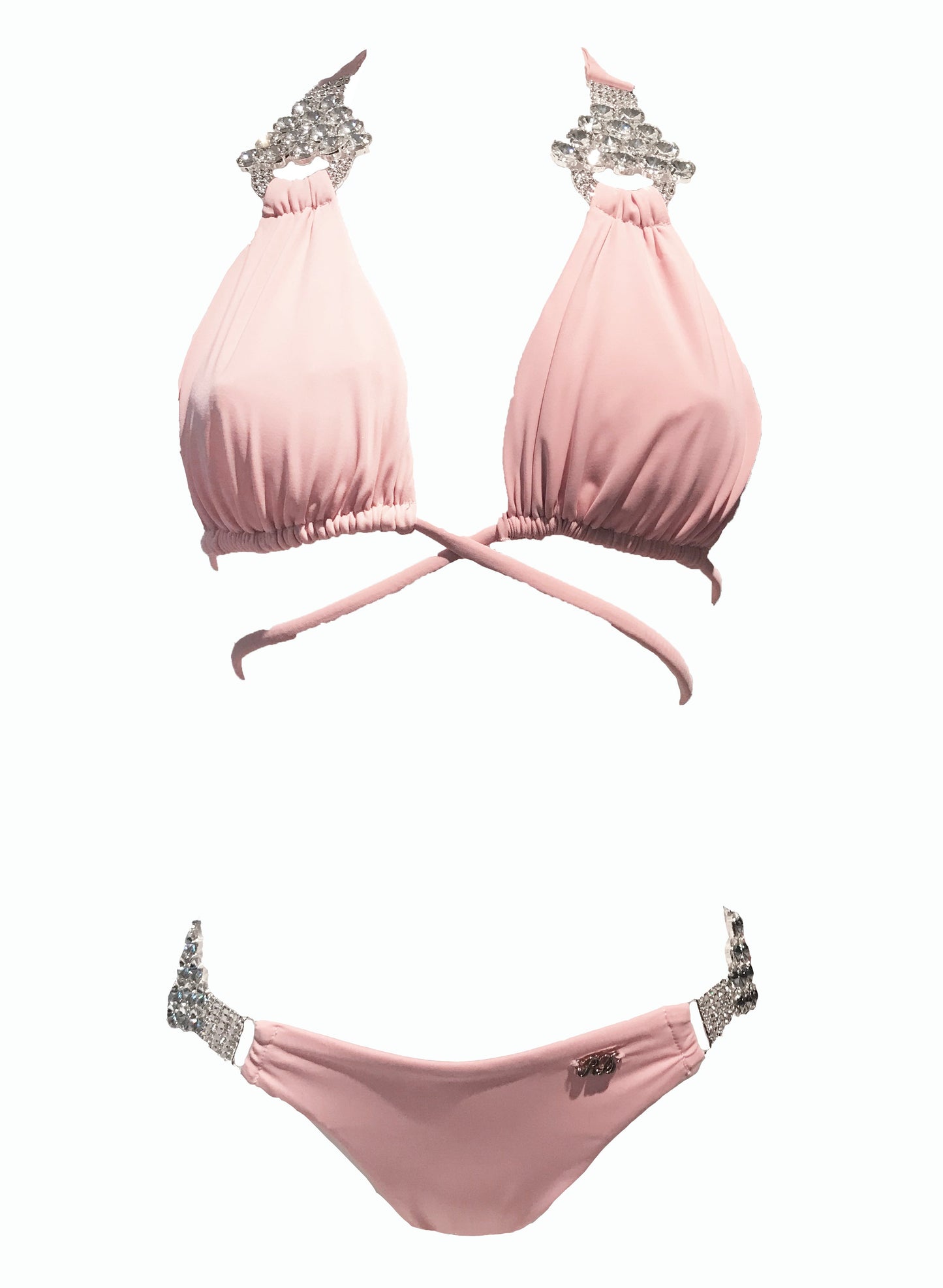 Nicole Halter Top & Skimpy Bottom - Powder Pink