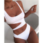 New Sexy White One Piece Swimsuit Women Cut Out Swimwear Push Up Monokini Bathing Suits Beach Wear Swimming Suit For Women