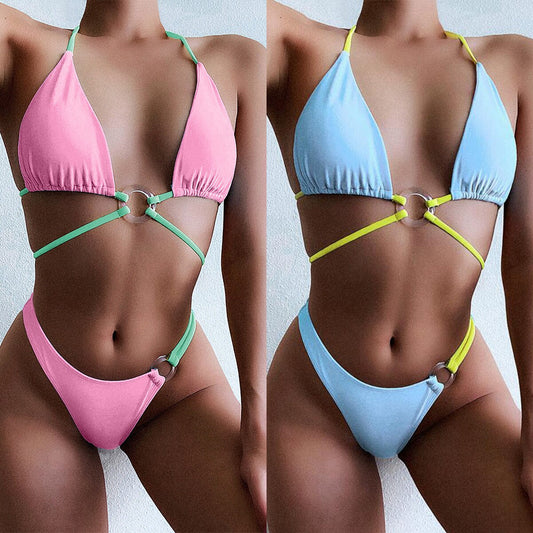 Women's Swimming Suit Sexy Bikini Swimsuit 2020 Swimwear Women's Bikinis Cut Cross Two Piece Swimming Push Ups Beachwear