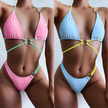 Women's Swimming Suit Sexy Bikini Swimsuit 2020 Swimwear Women's Bikinis Cut Cross Two Piece Swimming Push Ups Beachwear