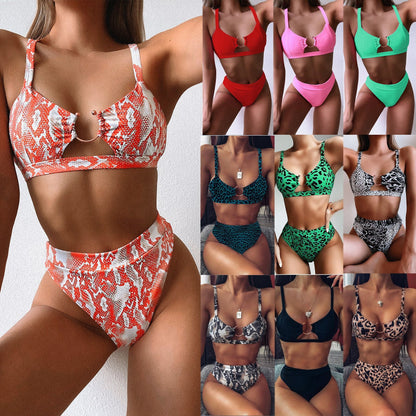 Sexy Swimsuit Women Swimwear One Piece Bodysuit Push-Up Padded Solid Bikini set Swimwear Swimsuit Bathing Beachwear biquini