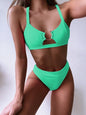 Leopard Snakeskin Bikini Set Bra Crop Top High Waist Thong Swimsuit Brazilian Beach Biquini Swimming Bohemian Bathing Suit